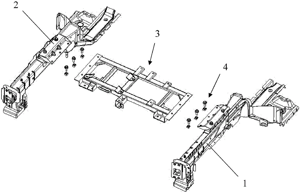 Steel frame structure and front cabin of electric vehicle