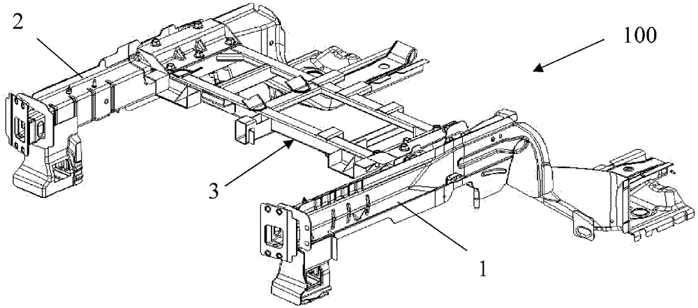 Steel frame structure and front cabin of electric vehicle