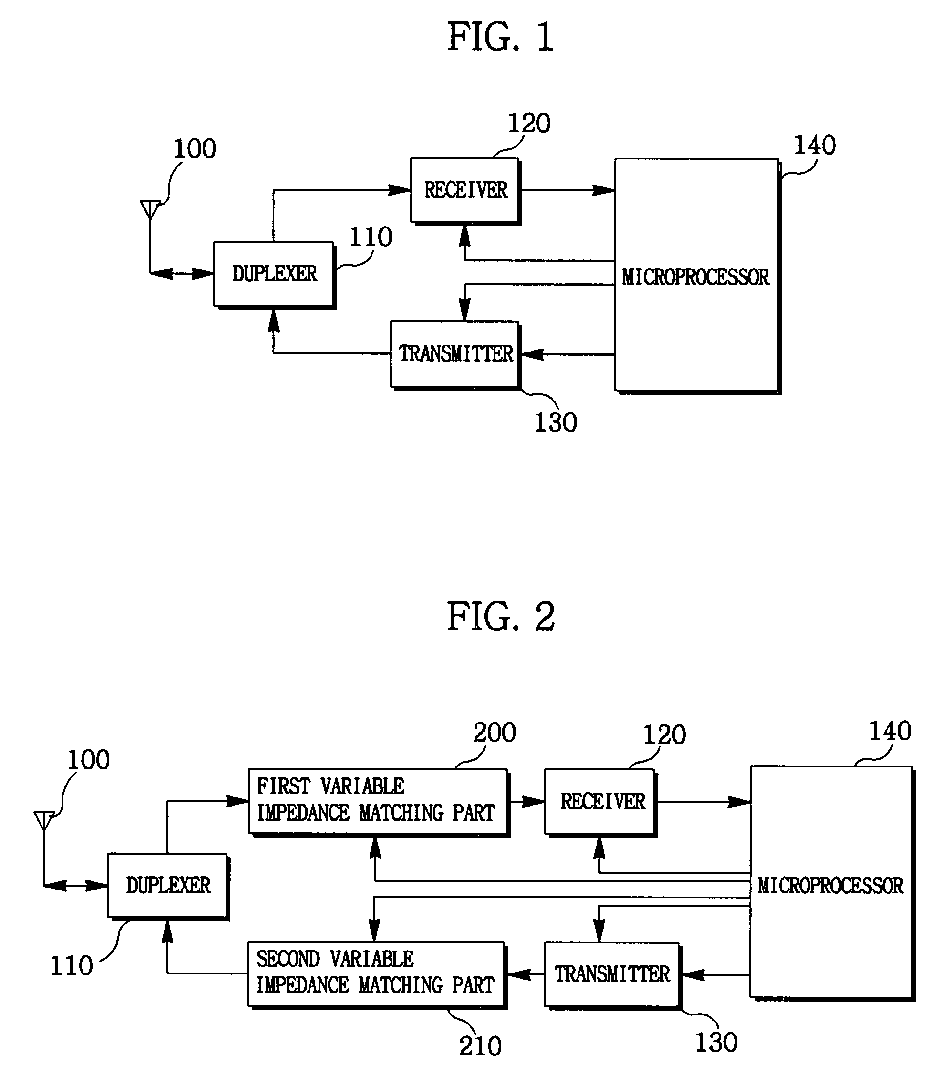 Impedance control apparatus and method for portable mobile communication terminal