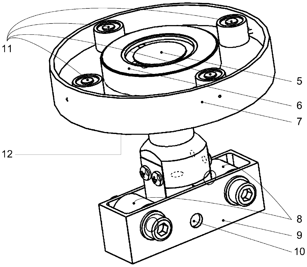 Gravity unloading device in assembly and adjusting processes of lightweight parts of spacecraft