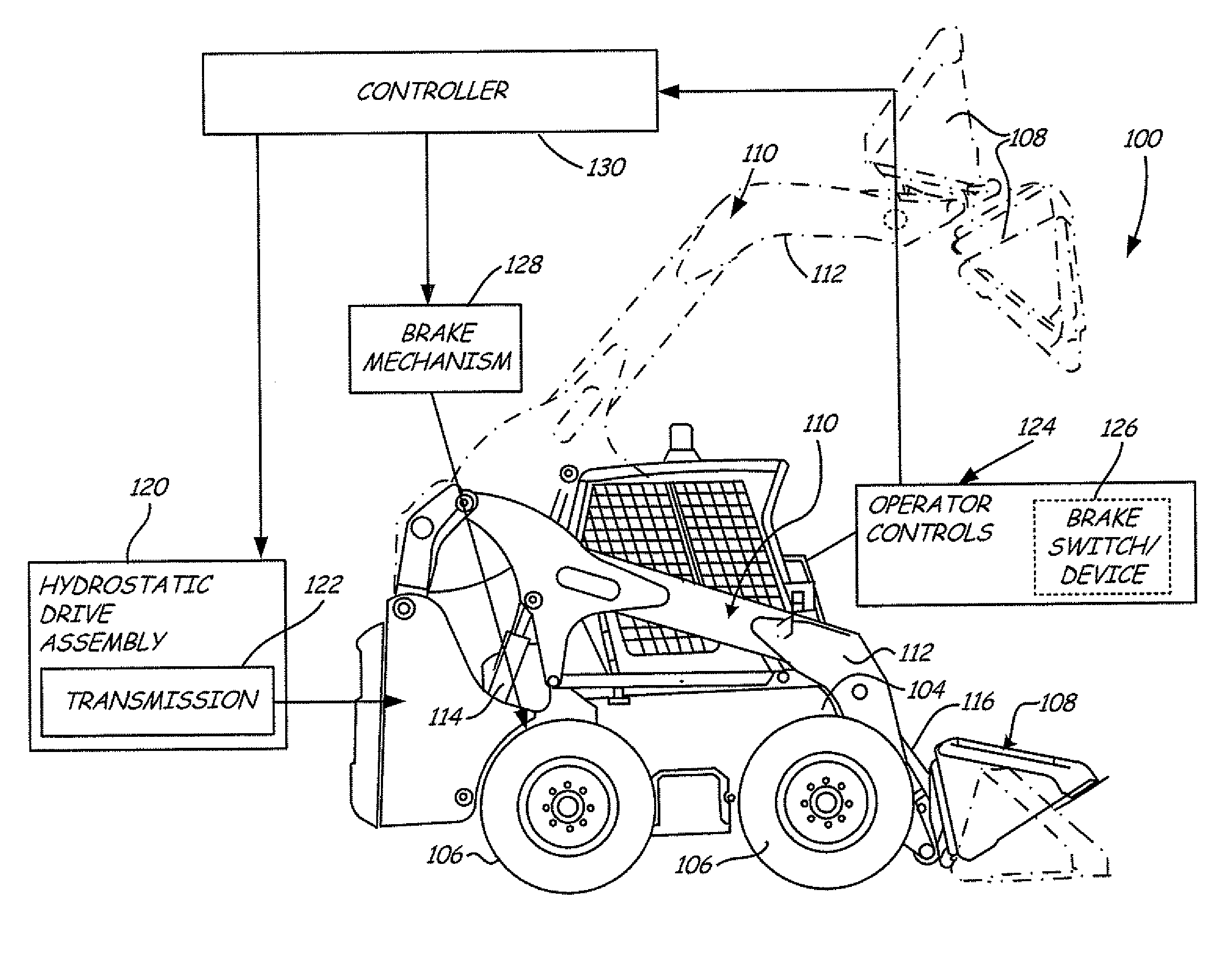 Shift assisted braking for a power machine or vehicle