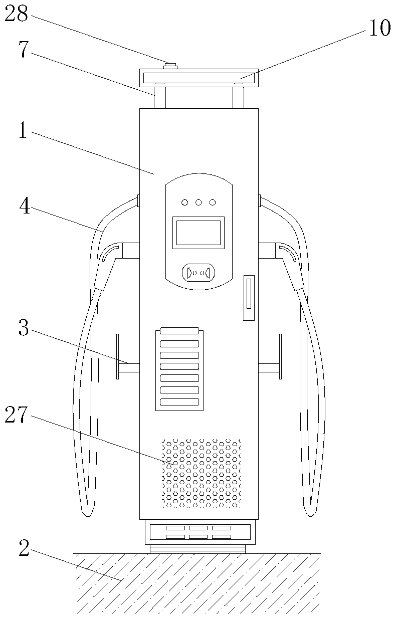 Intelligent charging pile with protective function