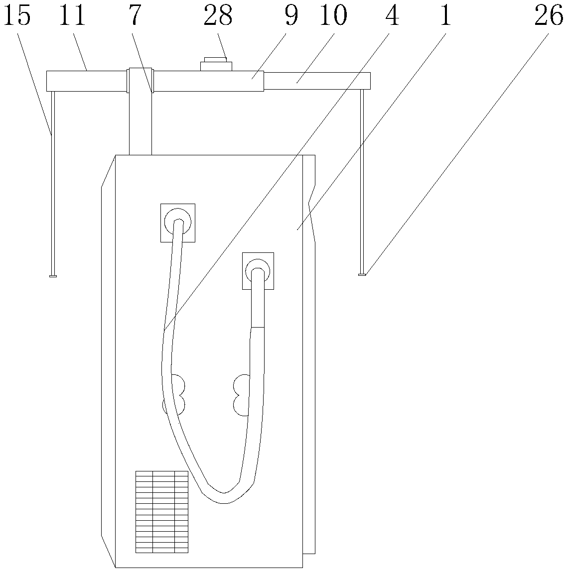 Intelligent charging pile with protective function