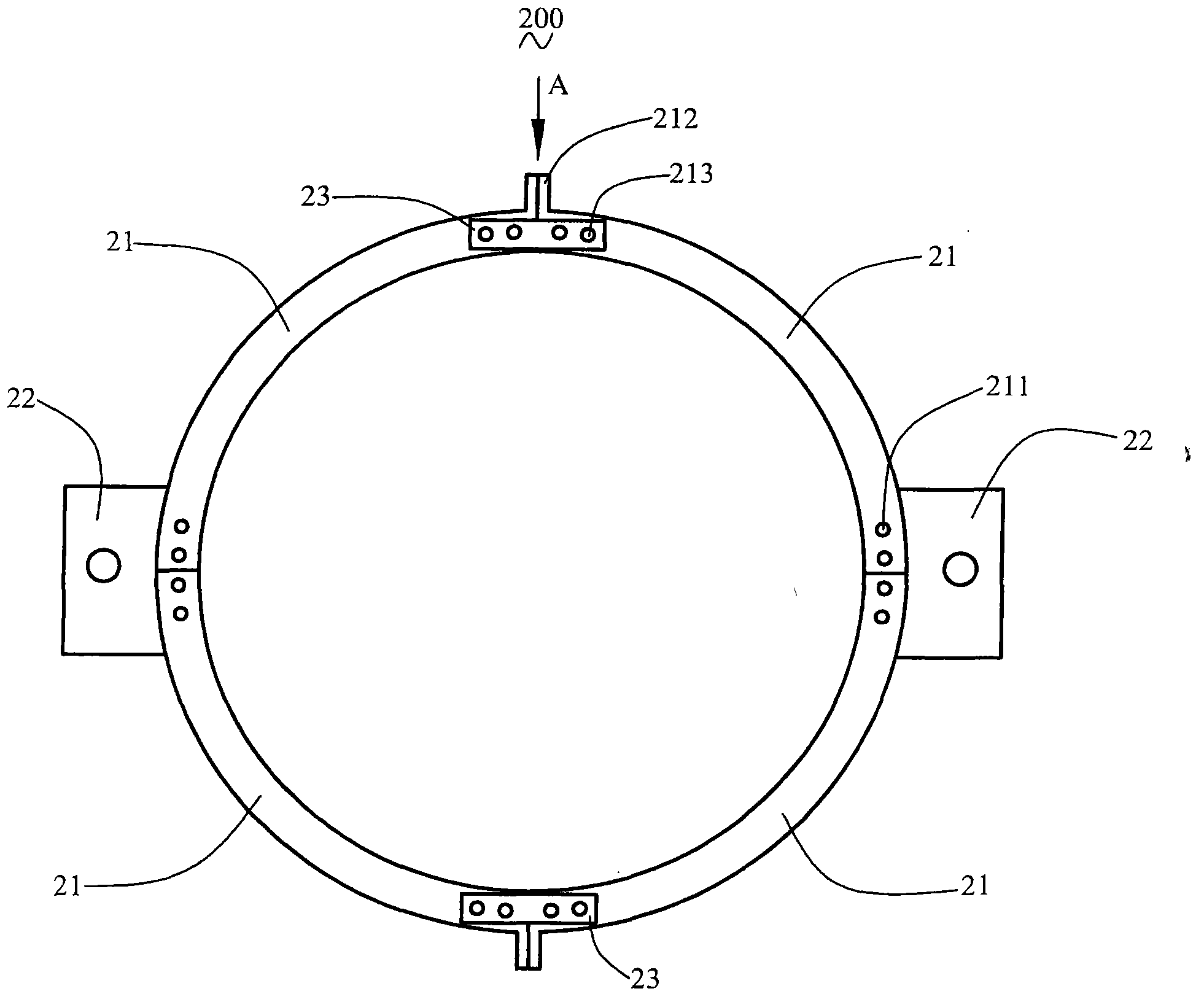 Large-diameter tube assembling and lifting tool