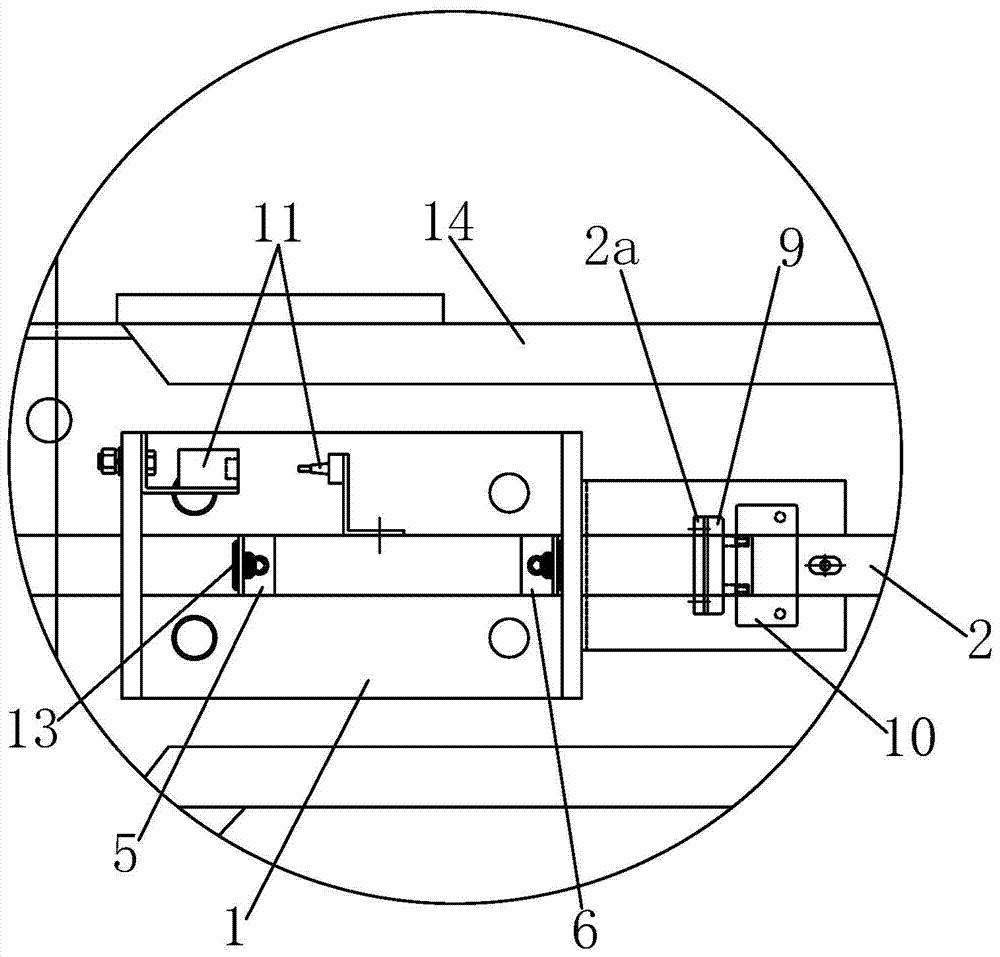 Electric push rod type elevator car accidental movement stop device