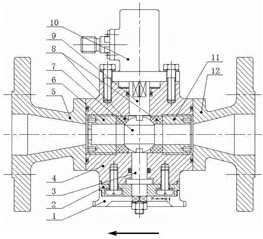 Control ball valve for metering self-balancing type foam fire extinguishing system