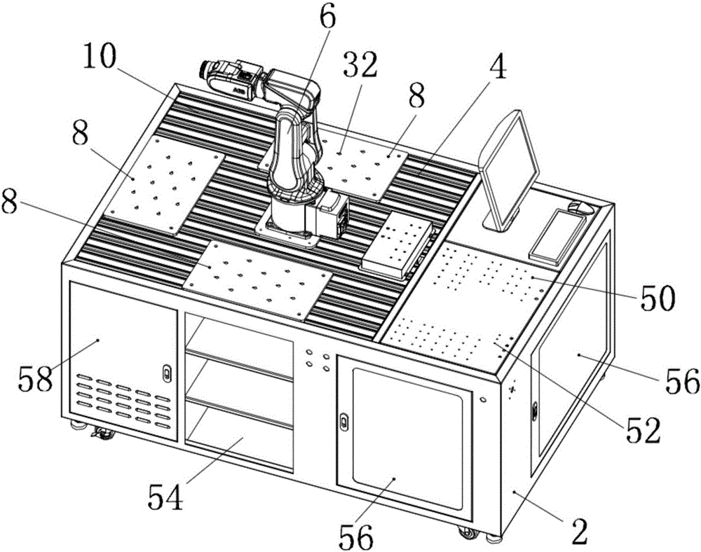 Six-axis robot integrated training platform