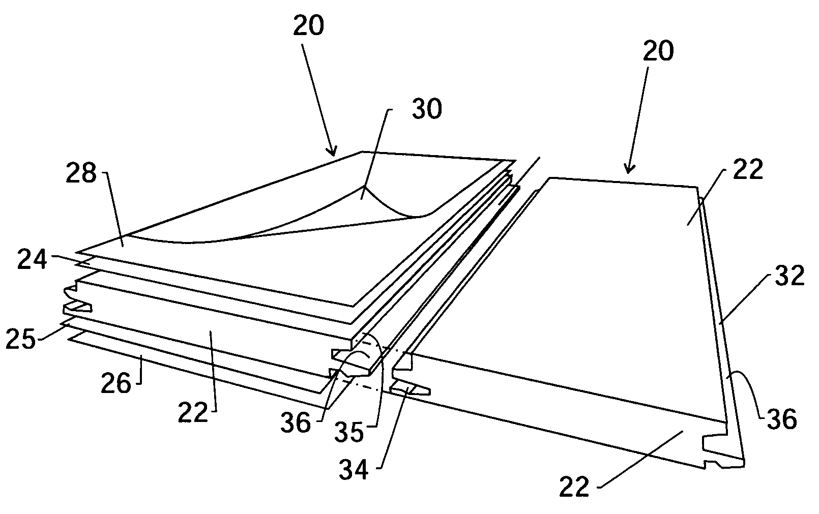 Bonded interlocking flooring and a method of manufacturing same