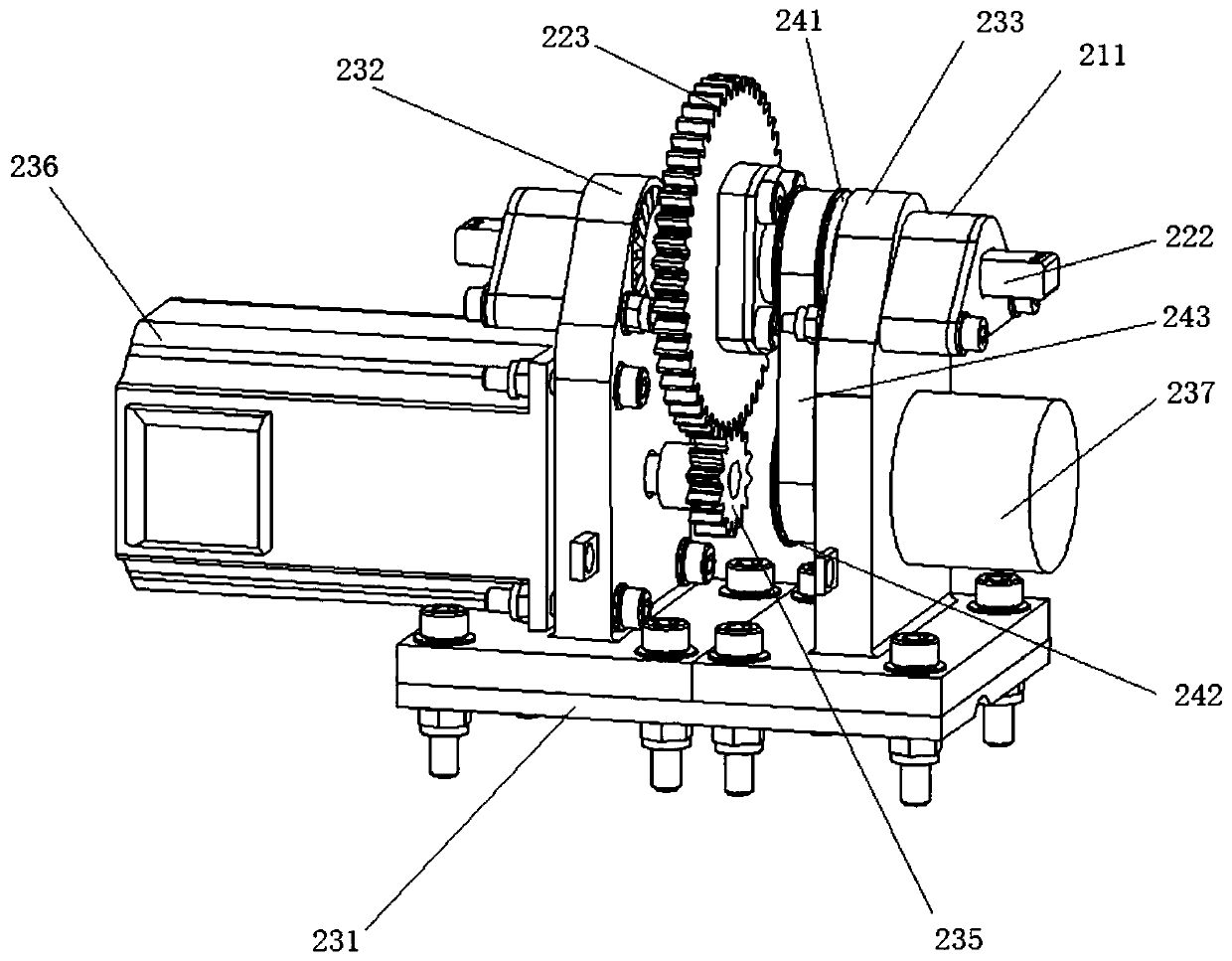 Rear wheel steering driving mechanism for electric racing car and electric racing car