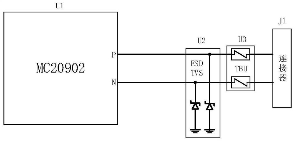 A chip mipi interface loss prevention protection circuit