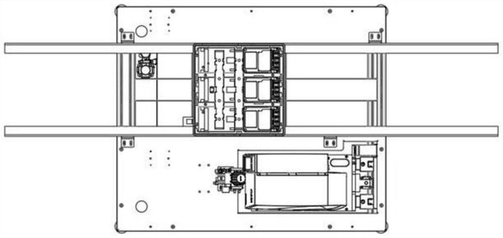 Turnover linkage type labeling mechanism and method for electric energy meter detection