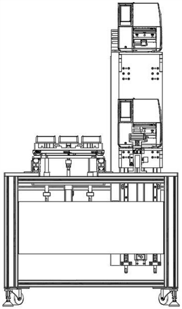 Turnover linkage type labeling mechanism and method for electric energy meter detection