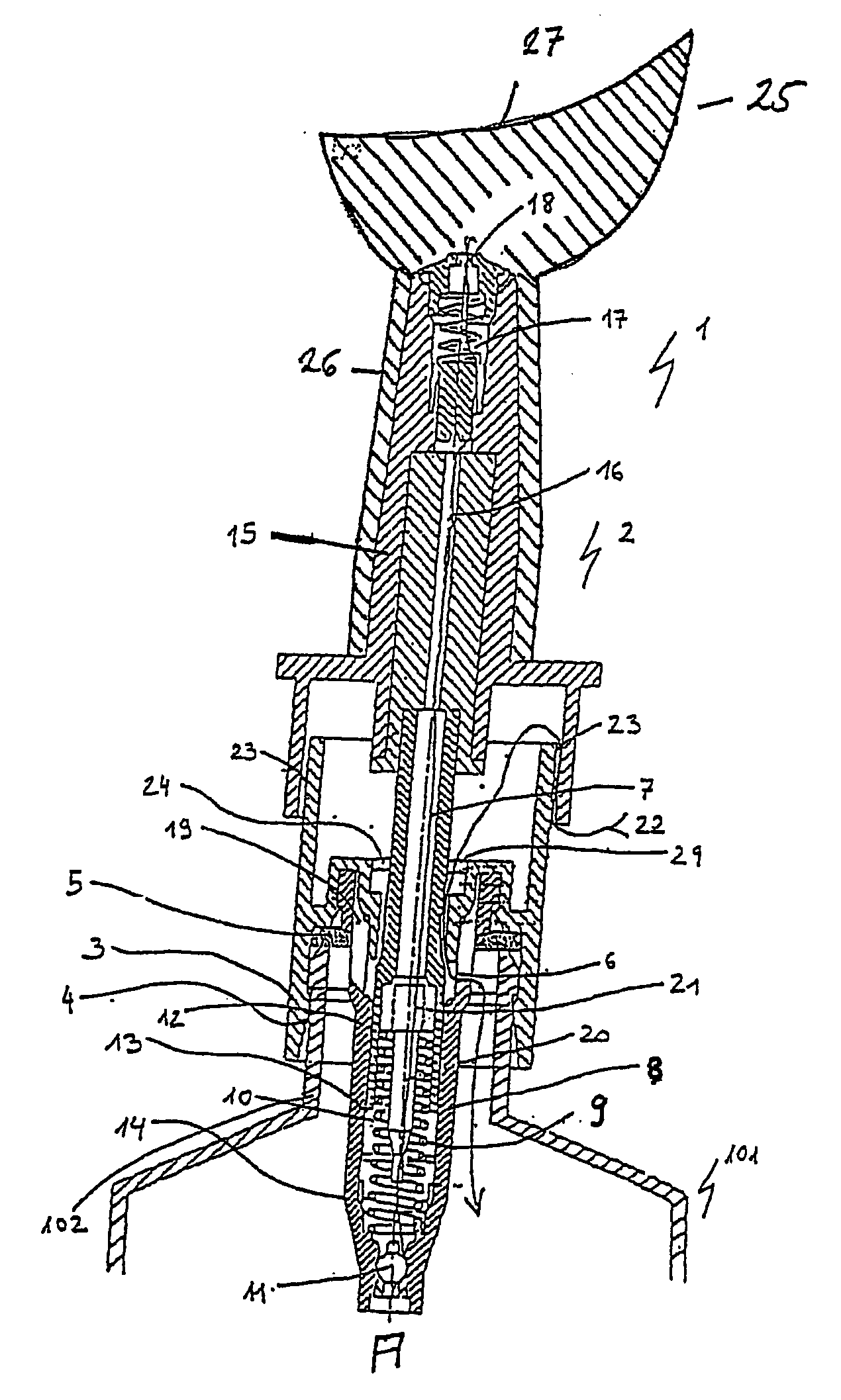 Nebulizer for applying liquids on the surface of the eye or the ocular connective tissue