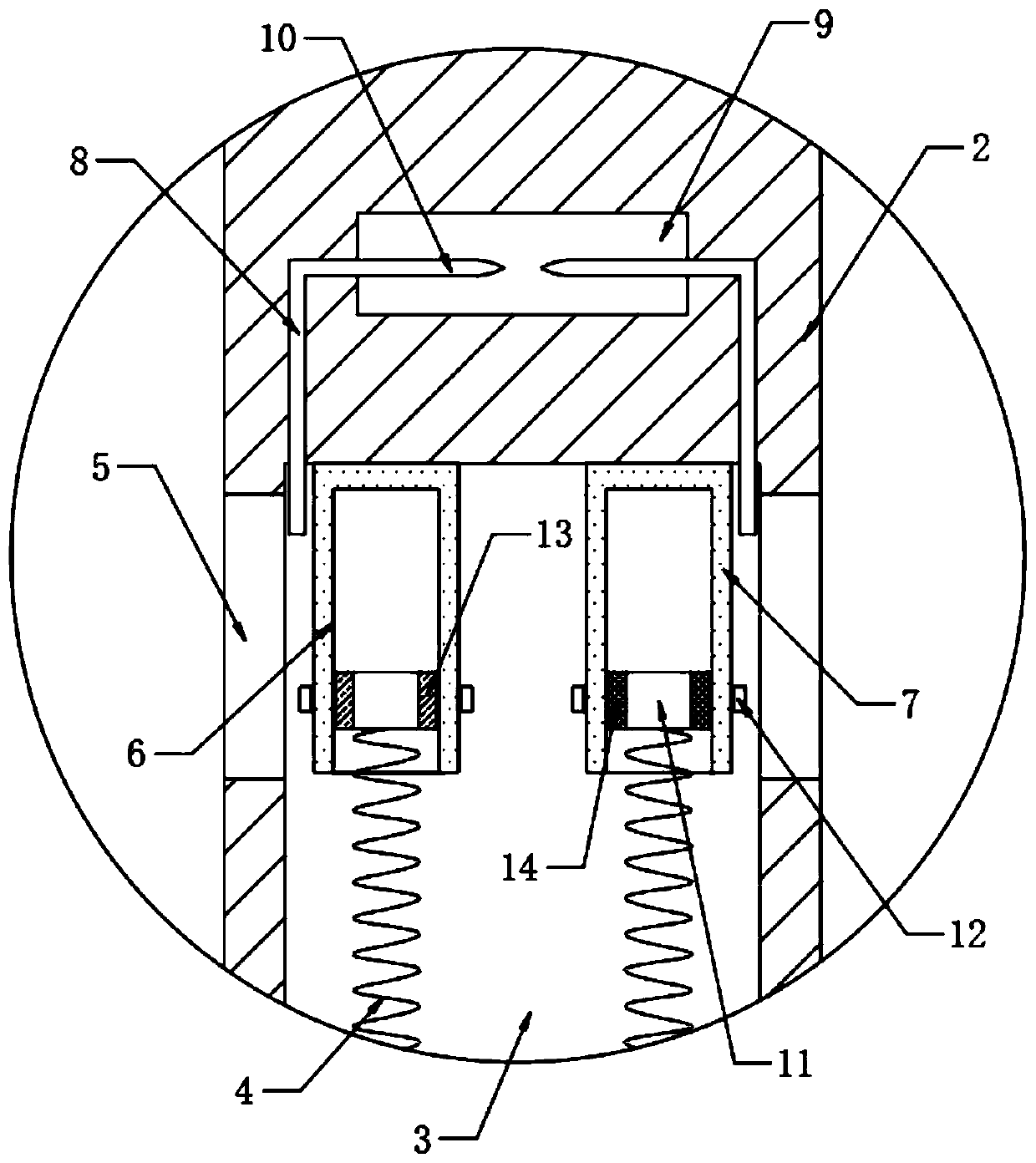 Construction site foundation pit protective guard with good warning effect