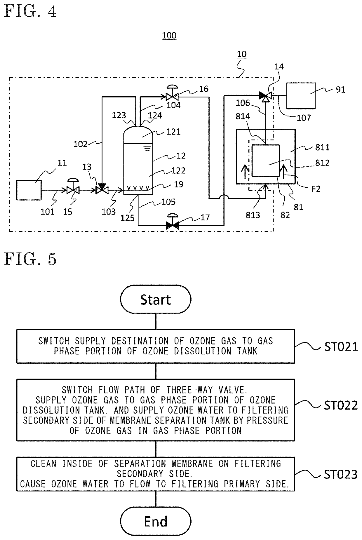 Device for cleaning and method for cleaning water treatment membrane, and water treatment system