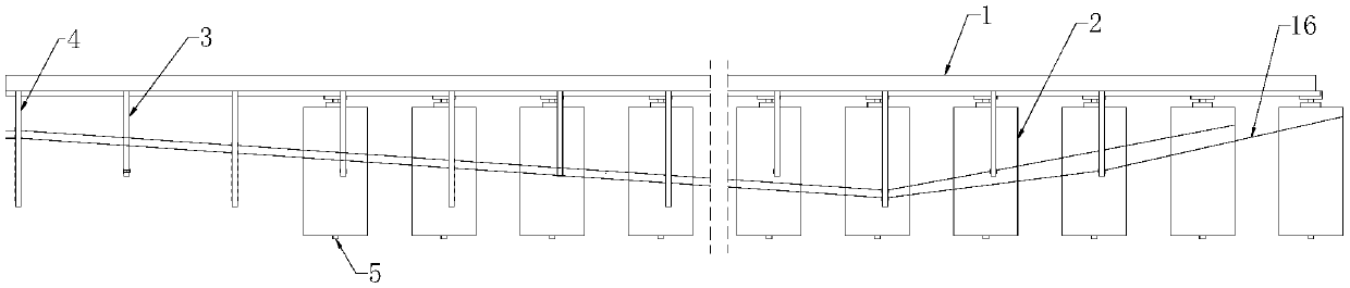 Yarn distribution and guide device and method of tyre cord fabric machine