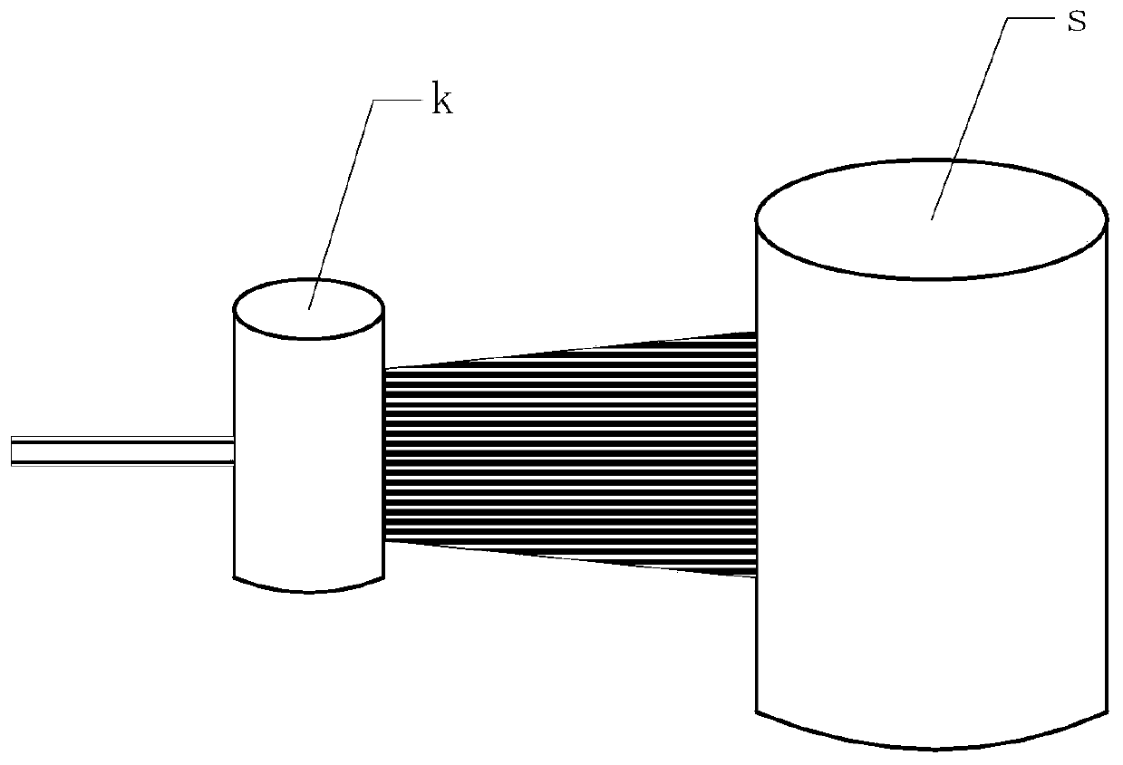 Device and method for guiding fiber coating precursor coating through laser irradiation