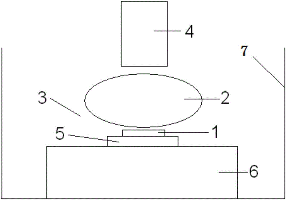 Optical microscope system based on liquid drop and detection method implemented by optical microscope system