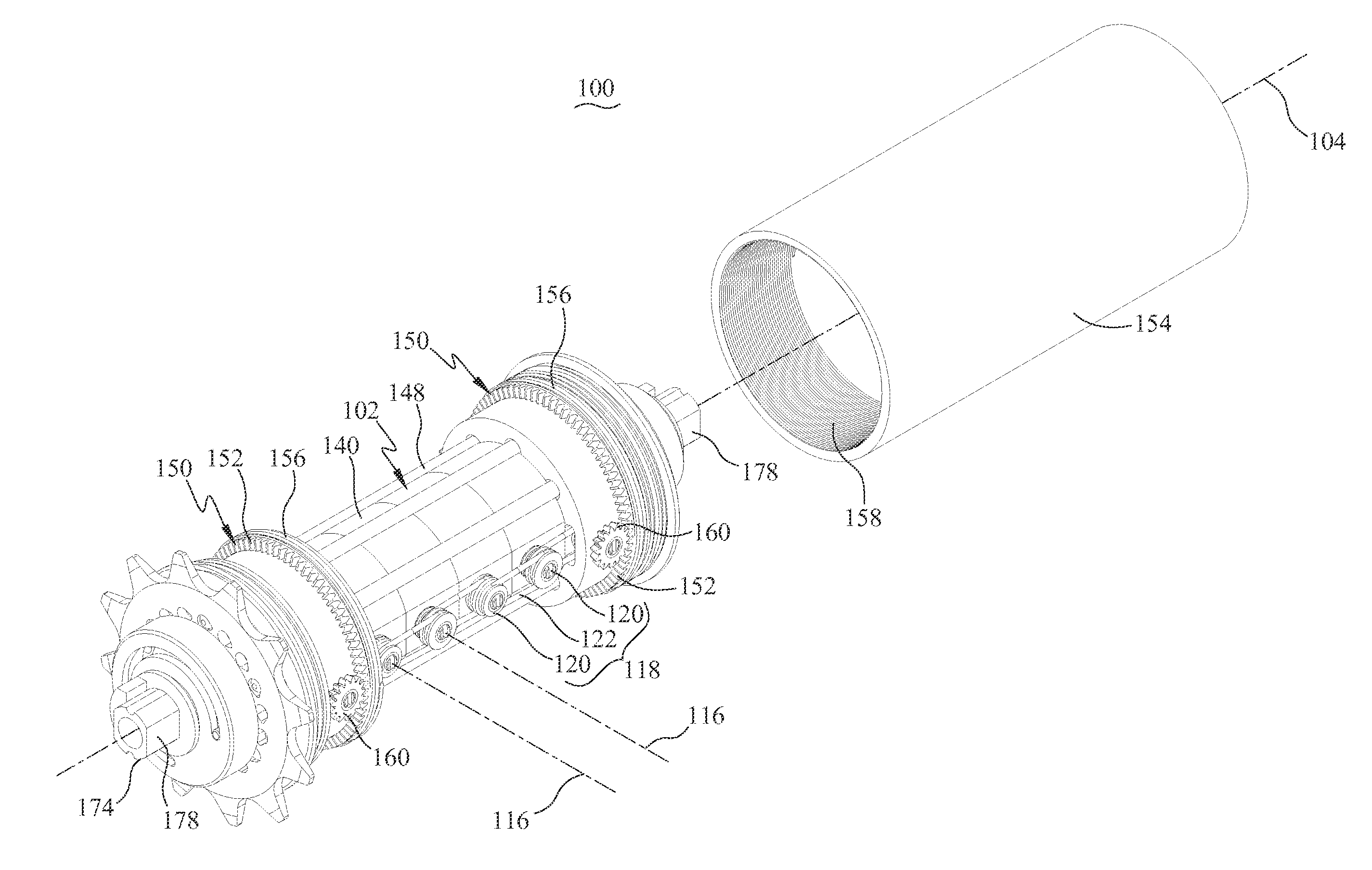 Multi-Ratio Transmission System with Parallel Vertical and Coaxial Planet Gears