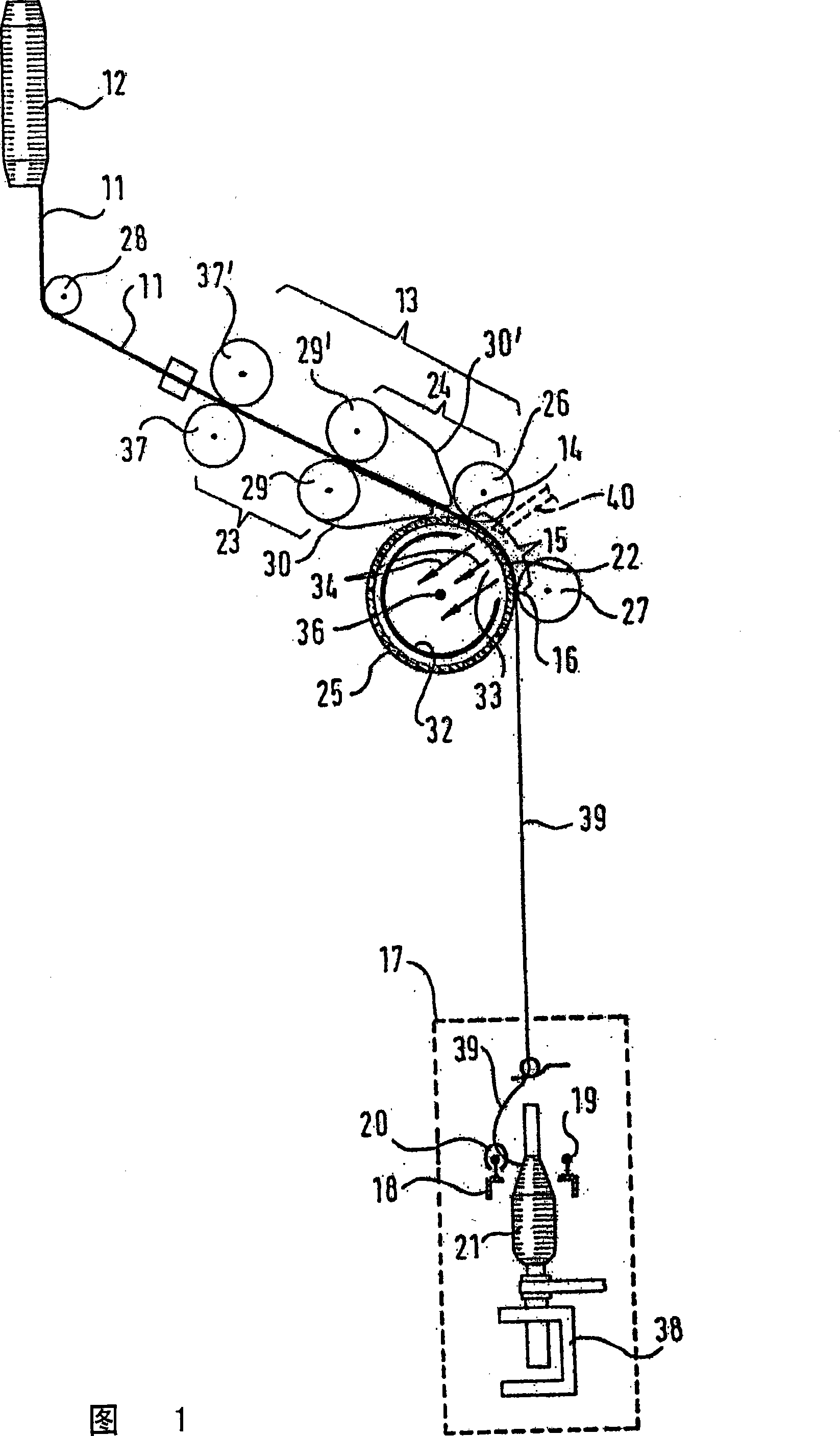 Spinning machine with multi-stage drafting compression unit