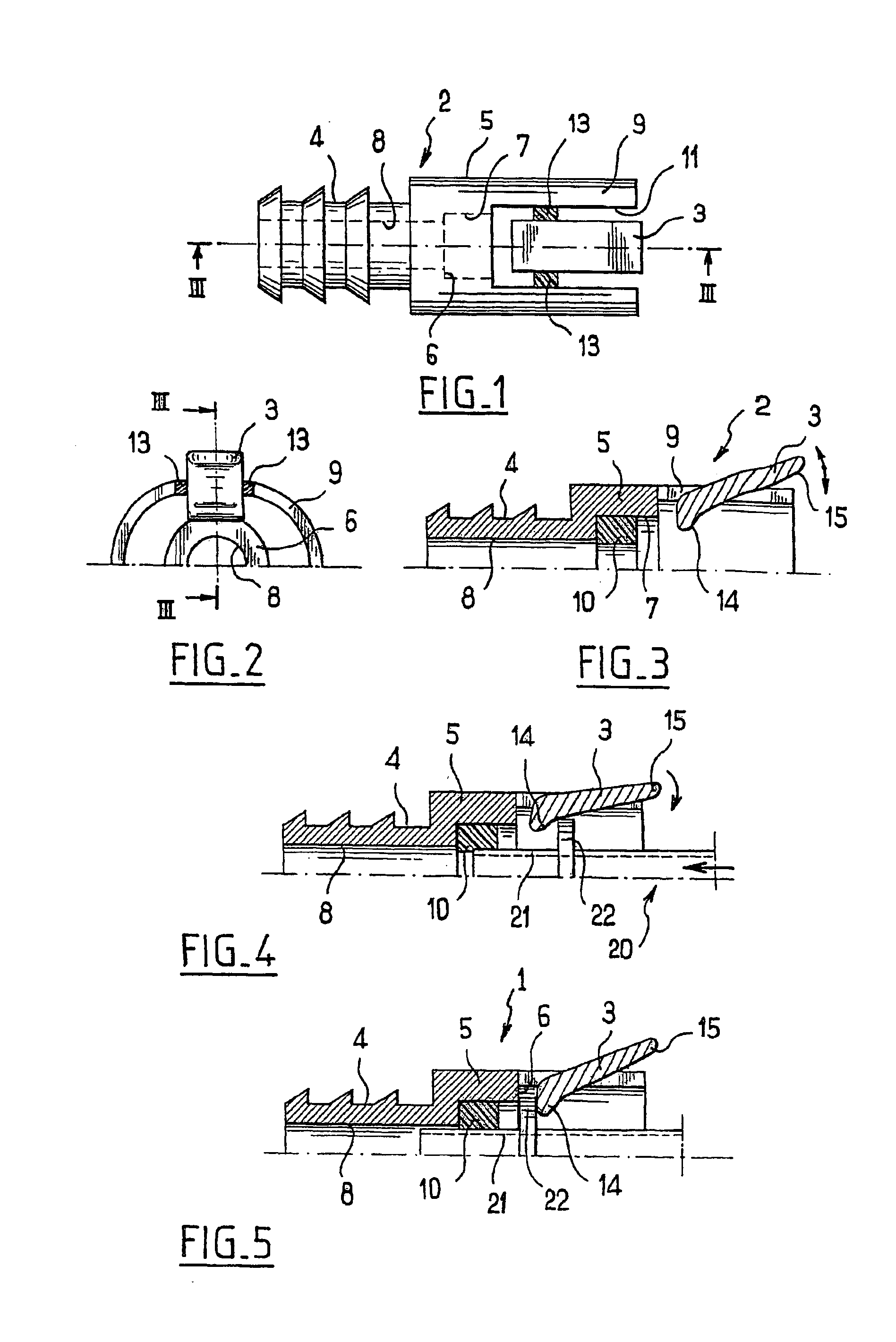 Single-piece snap-on connection