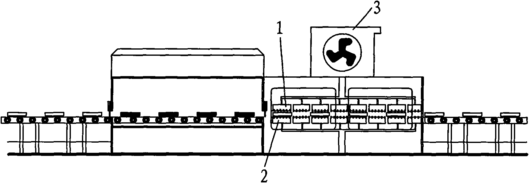 Heat treatment enhanced glass air cushion bed device