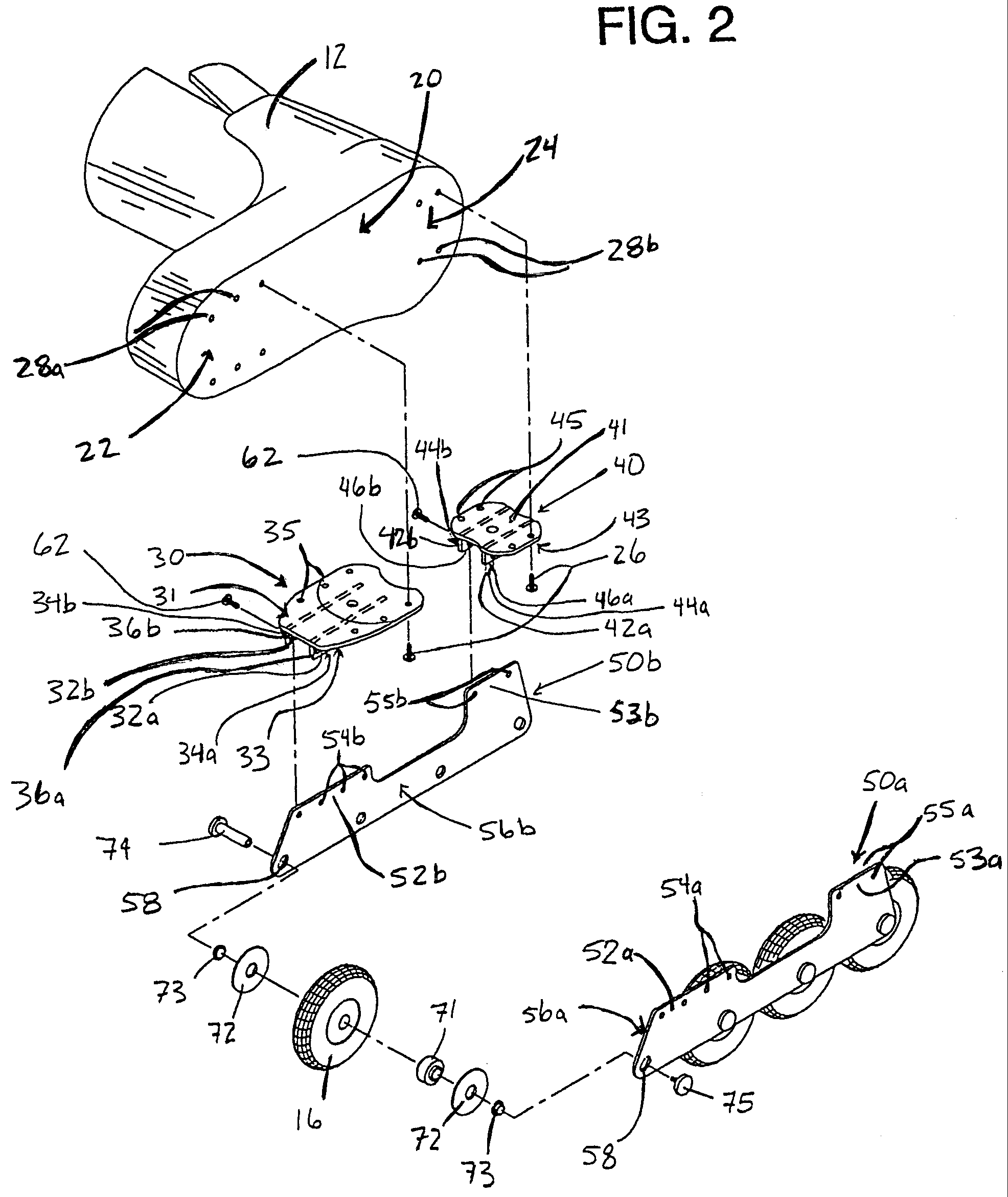 In-line roller skate frame