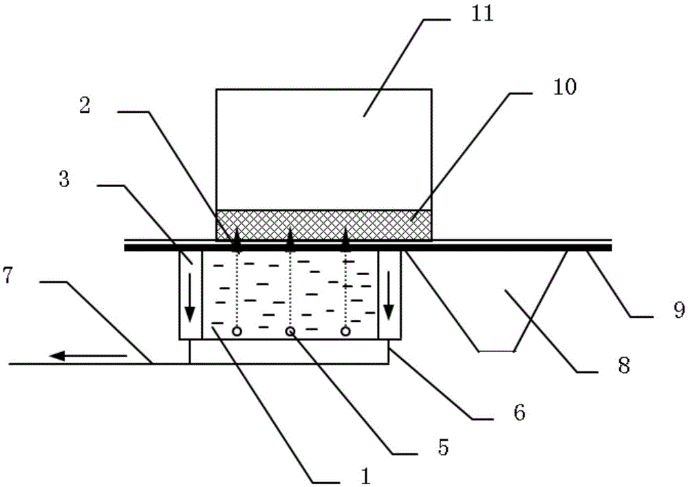 Sintering machine head and tail water curtain liquid sealing device