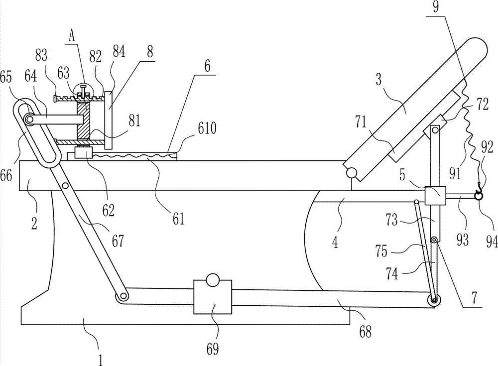 Leg rehabilitation auxiliary bed for orthopaedic patients