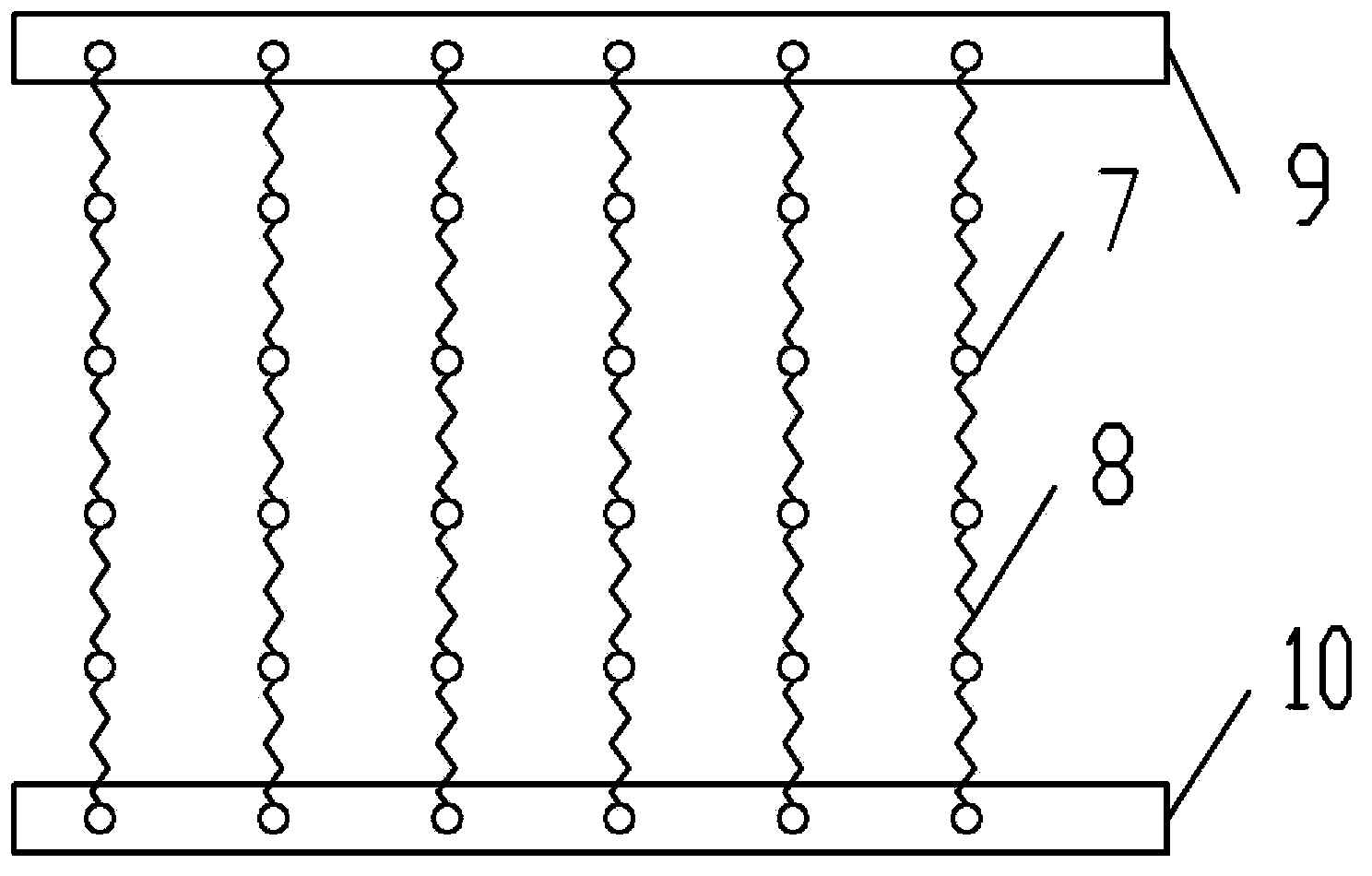 Filler coupling coil evaporative condenser