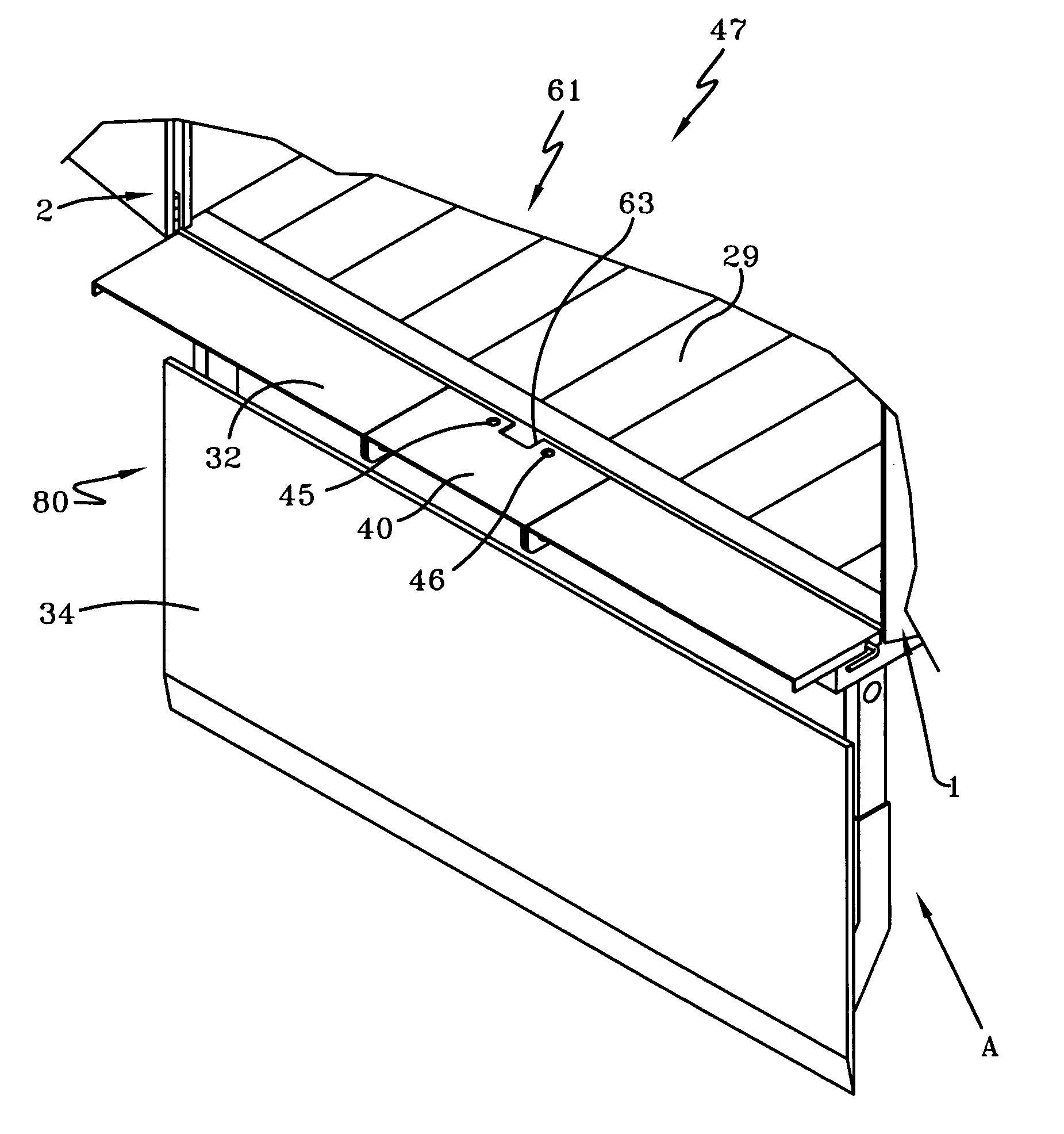 Flip door for liftgate when used with pivotable doors of a trailer