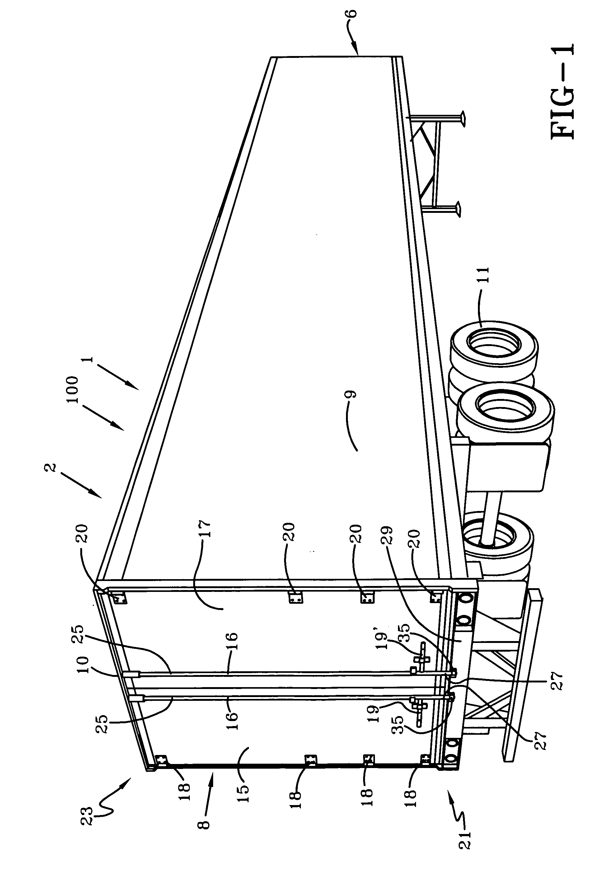 Flip door for liftgate when used with pivotable doors of a trailer