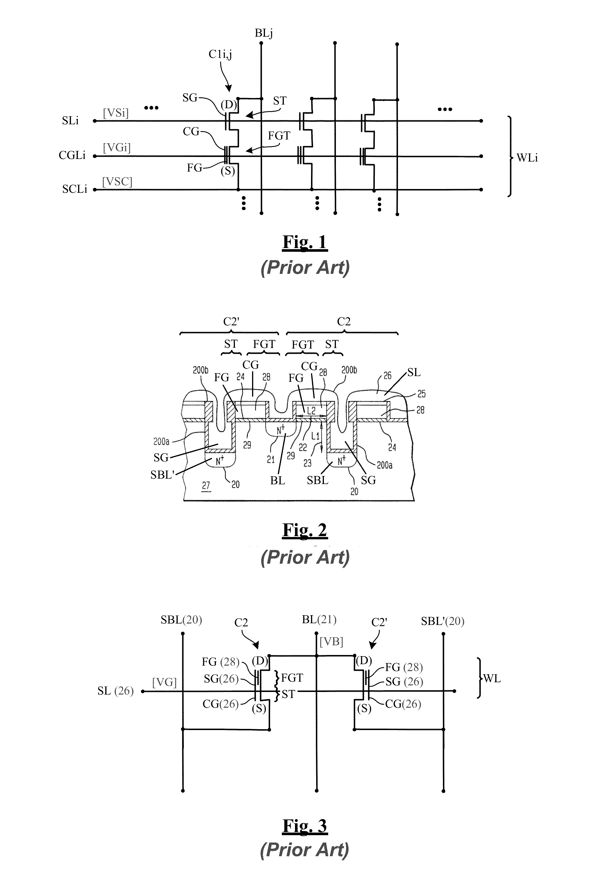 Memory cell comprising non-self-aligned horizontal and vertical control gates