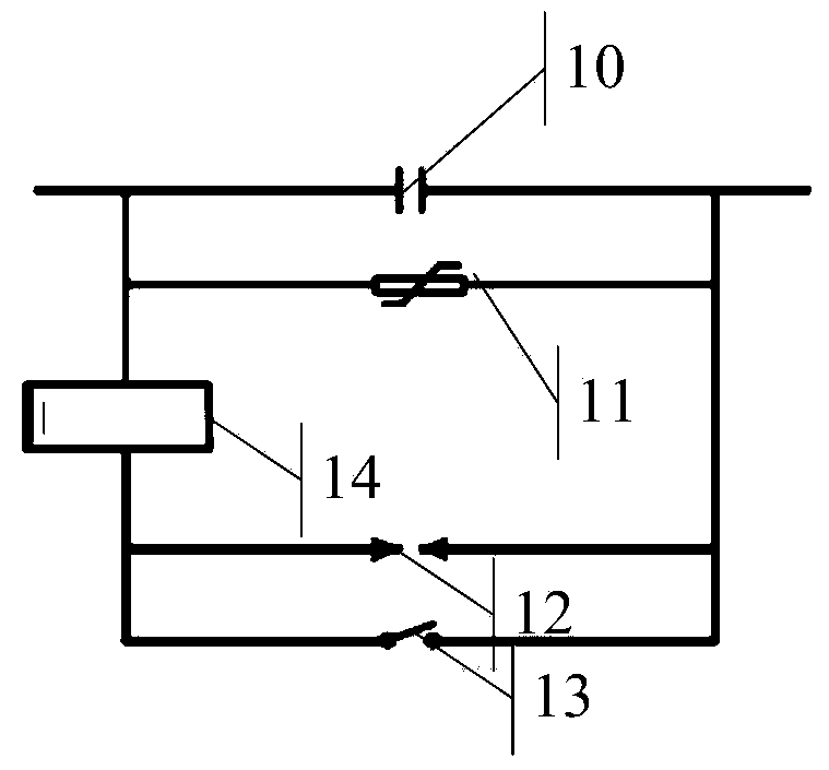 Series capacitor compensation device, power transmission circuit and TRV suppressing method