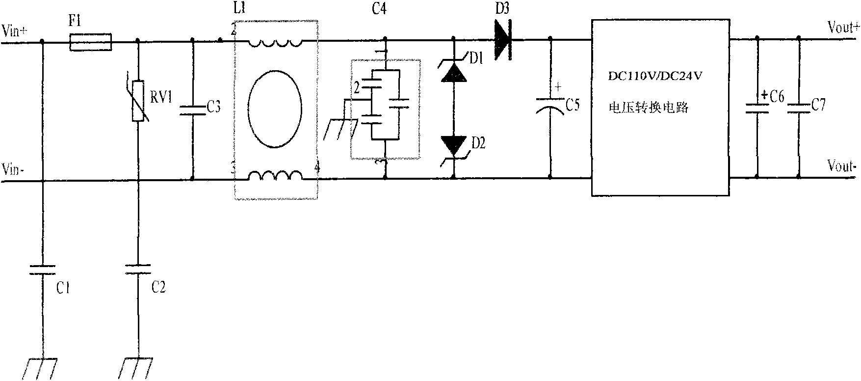 Wide voltage input and invariable voltage output power supply module