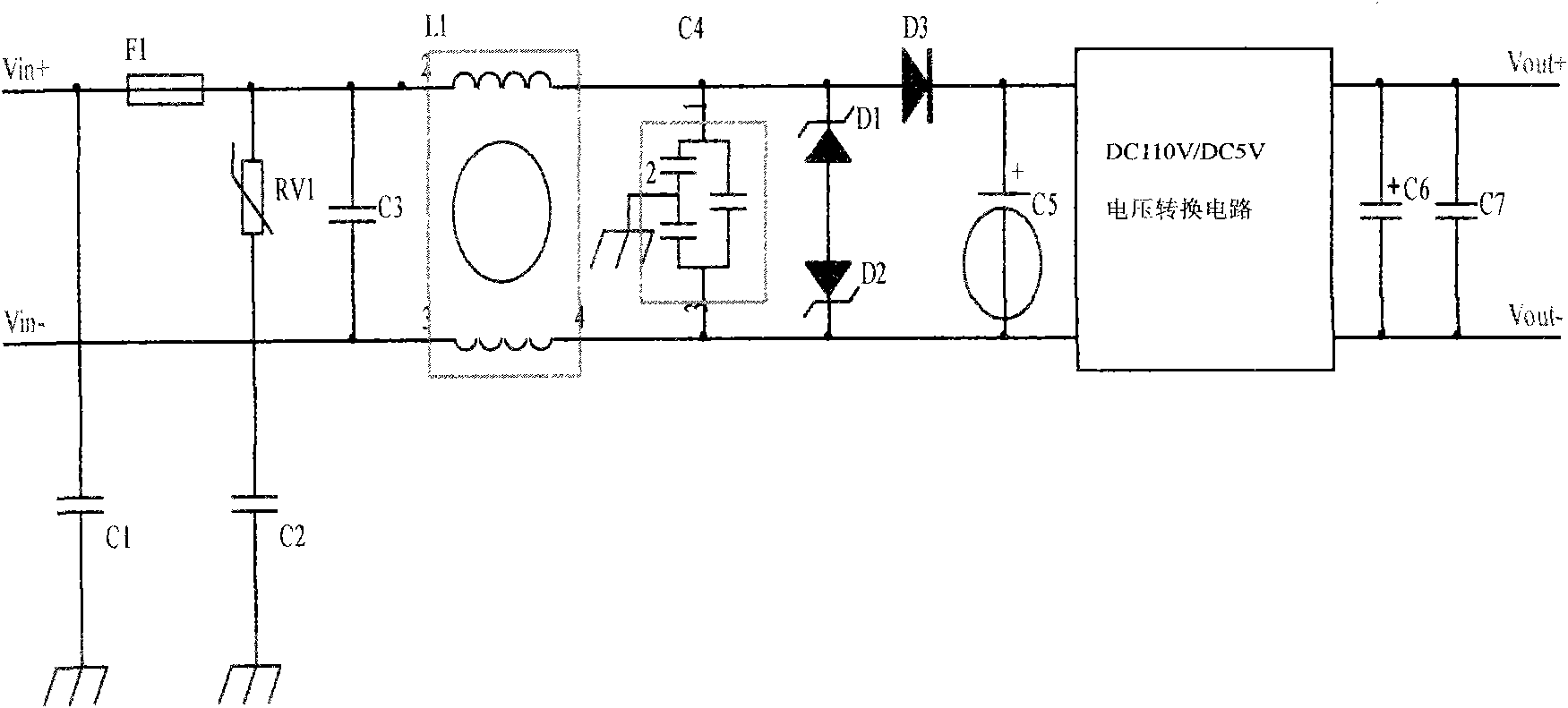 Wide voltage input and invariable voltage output power supply module