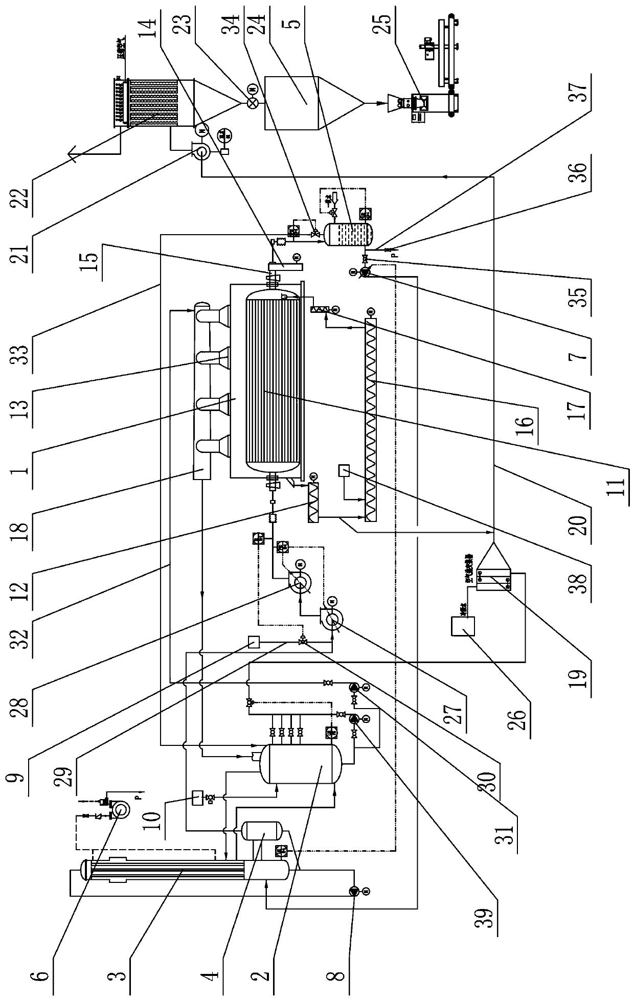 MVP vacuum pipe bundle drying system with waste steam conversion device