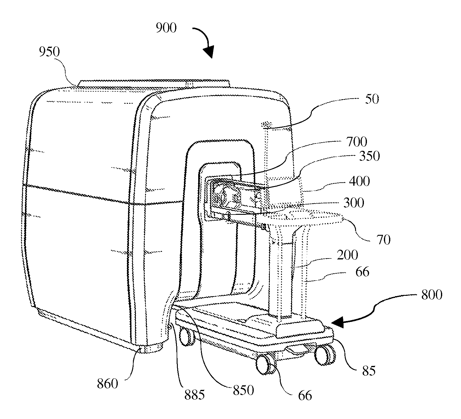 Mrd assembly of scanner and cart