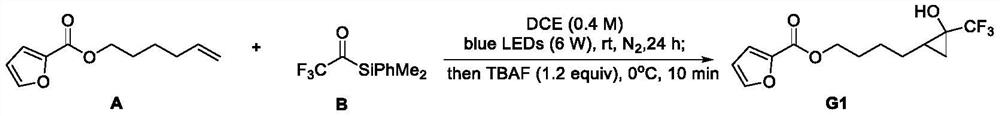 Alpha-fluoroalkyl substituted cyclopropyl alcohol compound as well as preparation method and application thereof