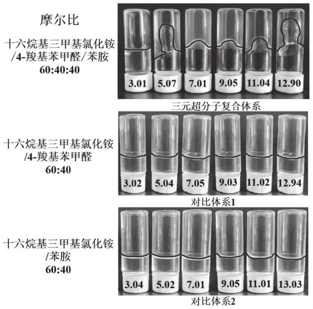 A pH-responsive ternary composite supramolecular cleaning fracturing fluid