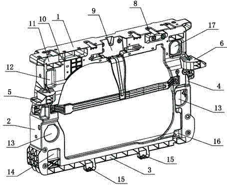 Automobile front-end module loading frame