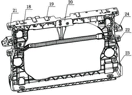 Automobile front-end module loading frame