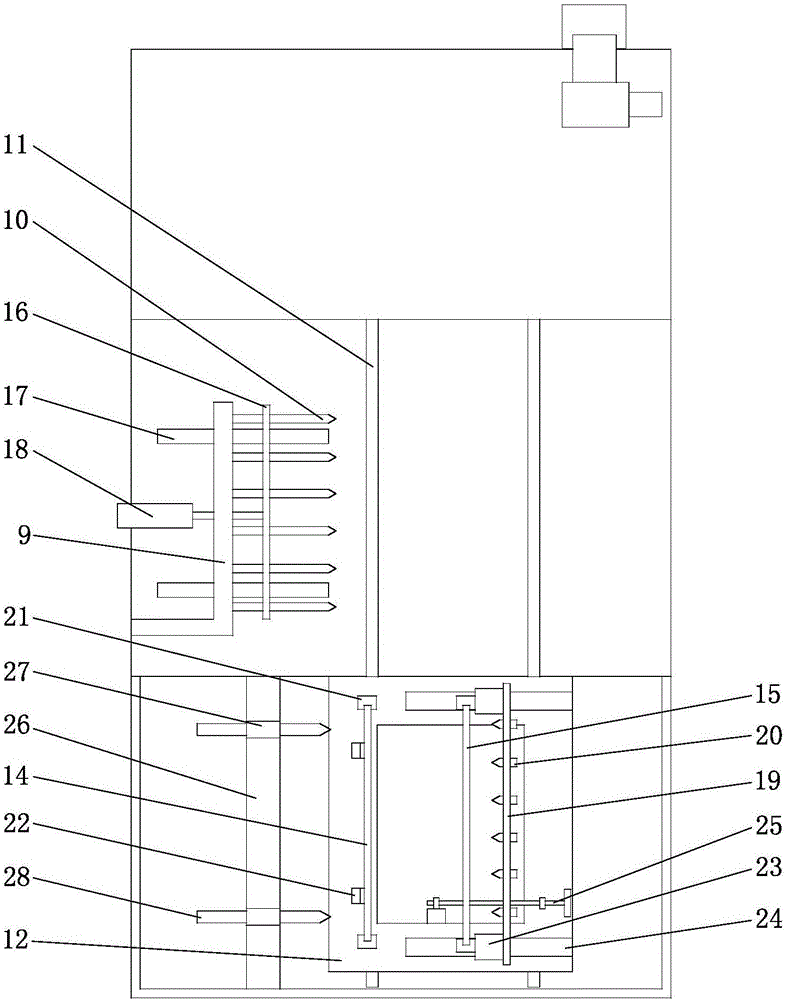 Reciprocating type automatic dirt removing device