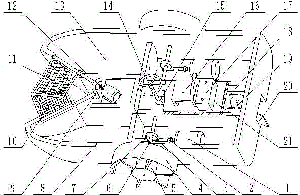 Automatic salvage ship for garbage on water surface