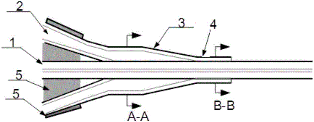 Side-pumping middle-infrared band fiber pumping signal beam combiner