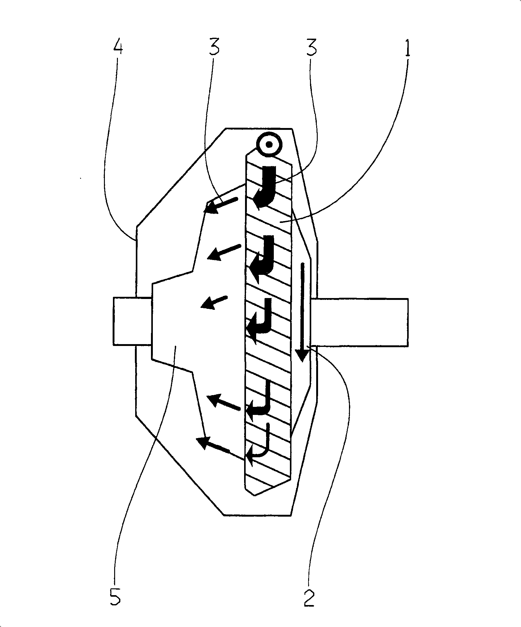 Device for optimizing the feed function of the ring gear of a differential with regard to maximum volume flow rate