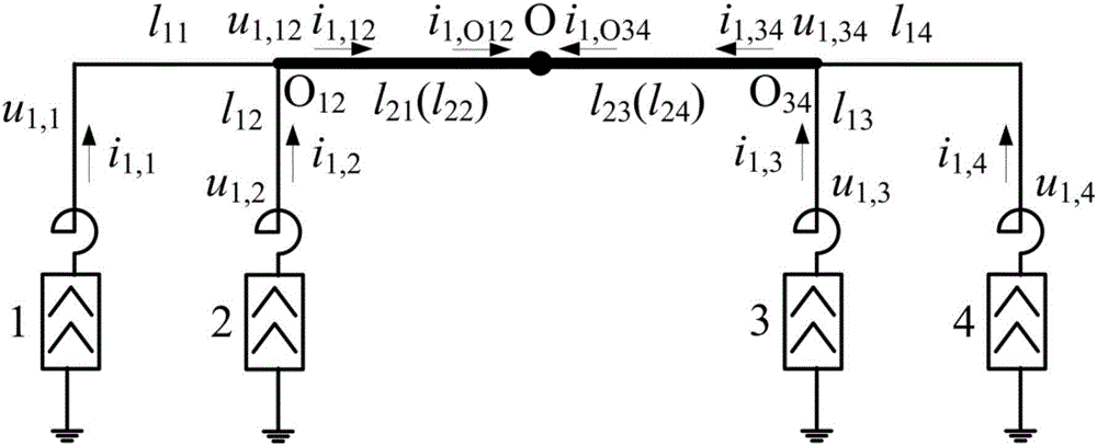 Bipolar parallel multi-terminal direct current power transmission system electric current modulus longitudinal differential protection method