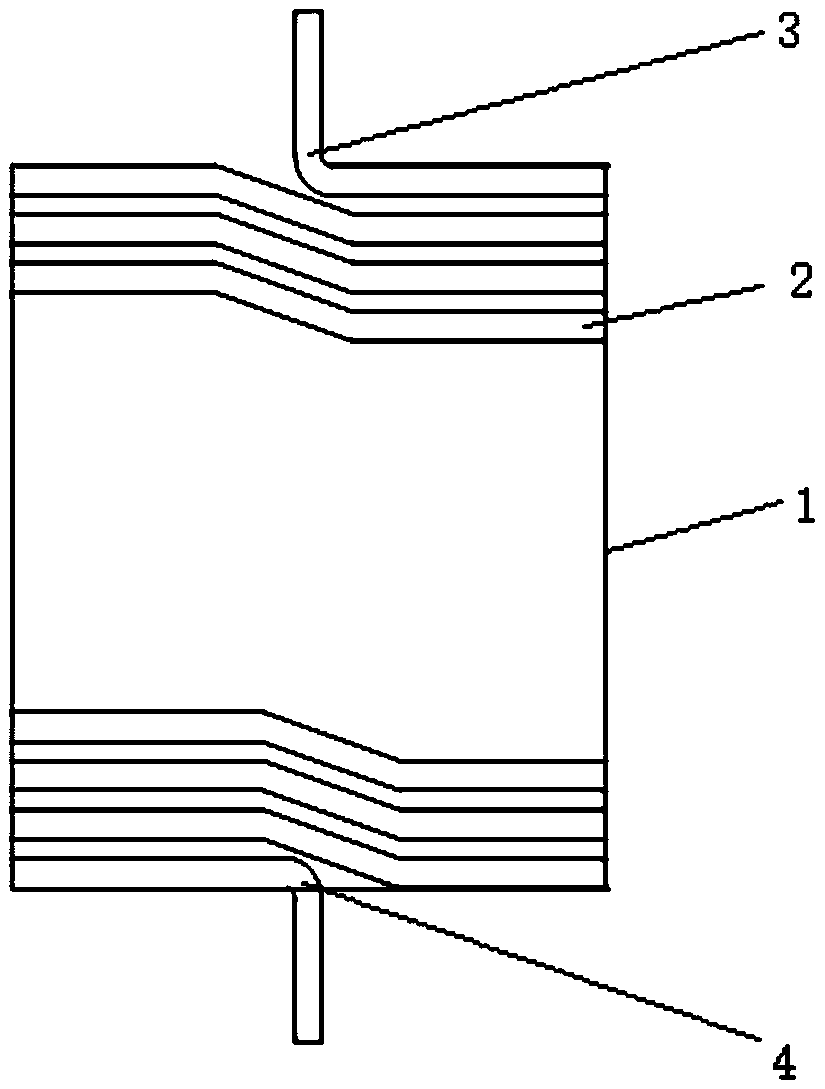 Winding structure and winding method of transformer coil