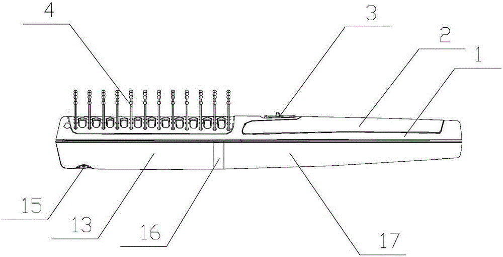 Hairdressing comb with atomization, negative ion and infrared lamp functions