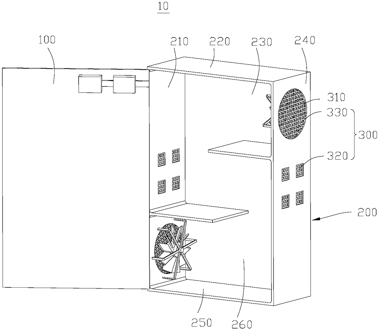 An electrical cabinet and dust-proof control method